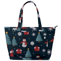 Snowmen Christmas Trees Back Pocket Shoulder Bag 