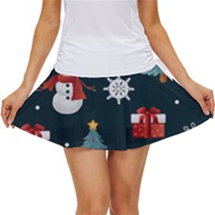 Snowmen Christmas Trees Women s Skort