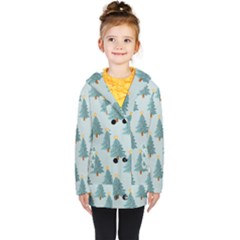 Christmas Trees Time Kids  Double Breasted Button Coat by Ravend