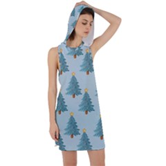 Christmas Trees Time Racer Back Hoodie Dress