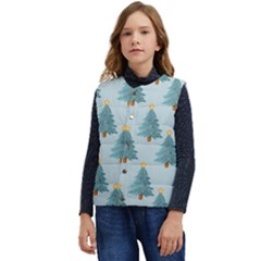 Christmas Trees Time Kid s Button Up Puffer Vest	