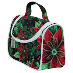 Flower Floral Pattern Christmas Satchel Handbag by Ravend