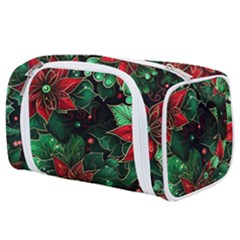 Flower Floral Pattern Christmas Toiletries Pouch