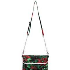 Flower Floral Pattern Christmas Mini Crossbody Handbag