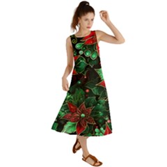 Flower Floral Pattern Christmas Summer Maxi Dress