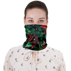 Flower Floral Pattern Christmas Face Covering Bandana (adult) by Ravend