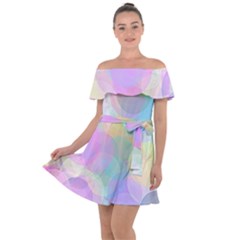 Abstract Background Texture Off Shoulder Velour Dress