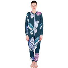 Butterfly Pattern Dead Death Rose Onepiece Jumpsuit (ladies) by Ravend