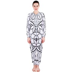 Mandala Drawing Dyes Page Onepiece Jumpsuit (ladies) by Ravend