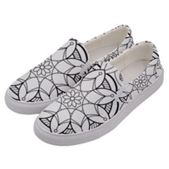 Mandala Drawing Dyes Page Men s Canvas Slip Ons