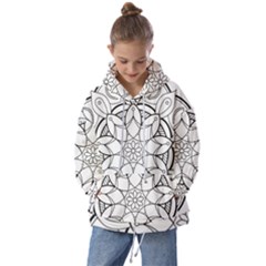 Mandala Drawing Dyes Page Kids  Oversized Hoodie