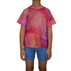 Abstract Background Texture Pattern Kids  Short Sleeve Swimwear