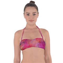 Abstract Background Texture Pattern Tie Back Bikini Top
