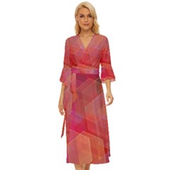 Abstract Background Texture Pattern Midsummer Wrap Dress