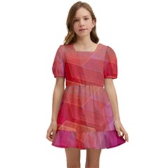 Abstract Background Texture Pattern Kids  Short Sleeve Dolly Dress