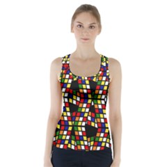 Graphic Pattern Rubiks Cube Cubes Racer Back Sports Top by Ravend