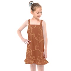 Autumn Leaves Repeat Pattern Kids  Overall Dress