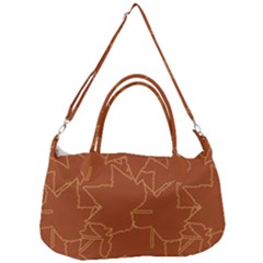 Autumn Leaves Repeat Pattern Removable Strap Handbag