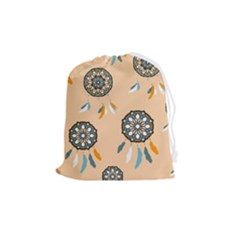 Dreamcatcher Pattern Pen Background Drawstring Pouch (medium)