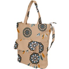 Dreamcatcher Pattern Pen Background Shoulder Tote Bag by Ravend