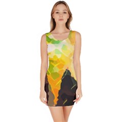 Forest Trees Nature Wood Green Bodycon Dress