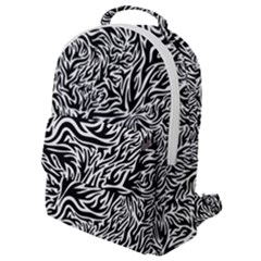 Flames Fire Pattern Digital Art Flap Pocket Backpack (small) by Ravend