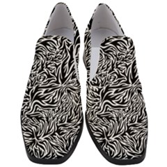 Flames Fire Pattern Digital Art Women Slip On Heel Loafers by Ravend