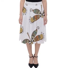 Pattern Dragonfly Background Classic Midi Skirt by Ravend