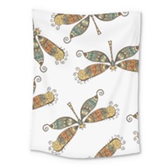 Pattern Dragonfly Background Medium Tapestry by Ravend