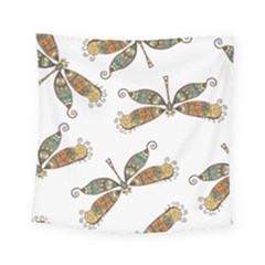 Pattern Dragonfly Background Square Tapestry (small) by Ravend