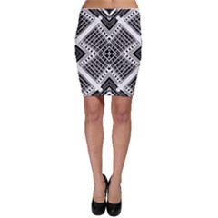 Pattern Tile Repeating Geometric Bodycon Skirt
