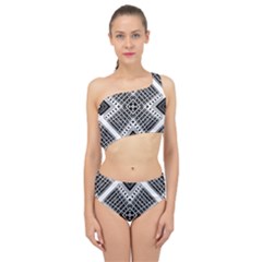 Pattern Tile Repeating Geometric Spliced Up Two Piece Swimsuit