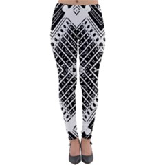 Pattern Tile Repeating Geometric Lightweight Velour Leggings