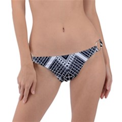 Pattern Tile Repeating Geometric Ring Detail Bikini Bottoms