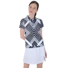 Pattern Tile Repeating Geometric Women s Polo T-shirt