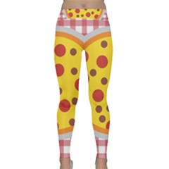 Pizza Table Pepperoni Sausage Classic Yoga Leggings by Ravend