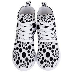 Dot Dots Round Black And White Women s Lightweight High Top Sneakers