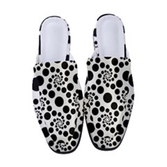 Dot Dots Round Black And White Women s Classic Backless Heels by Ravend