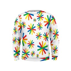 Celebrate Pattern Colorful Design Kids  Sweatshirt by Ravend