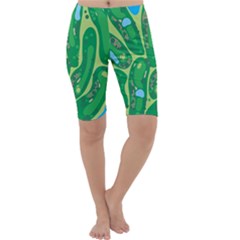 Golf Course Par Golf Course Green Cropped Leggings 