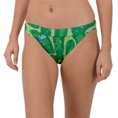 Golf Course Par Golf Course Green Band Bikini Bottoms by Ravend