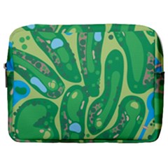 Golf Course Par Golf Course Green Make Up Pouch (large) by Ravend