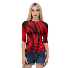 Background Red Color Swirl Quarter Sleeve Raglan T-shirt