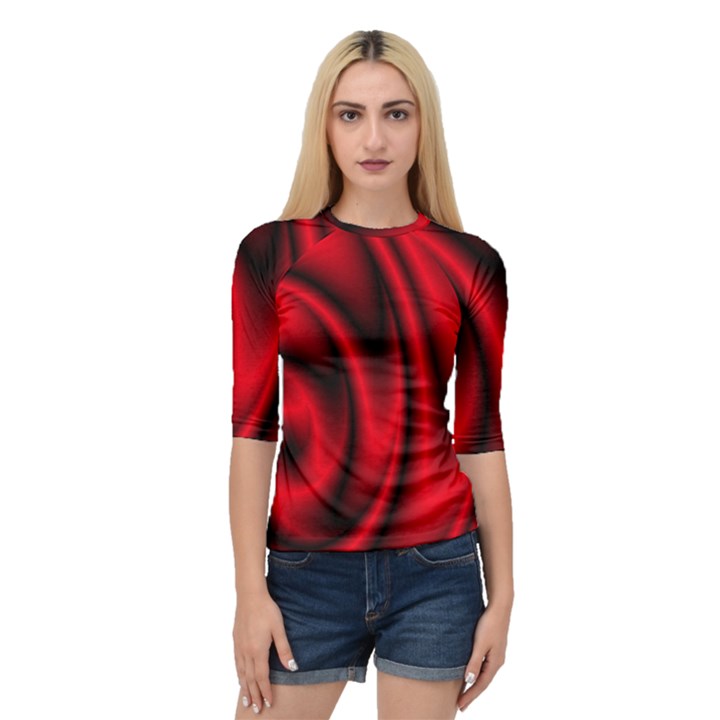 Background Red Color Swirl Quarter Sleeve Raglan T-Shirt