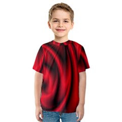Background Red Color Swirl Kids  Sport Mesh T-shirt