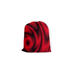 Background Red Color Swirl Drawstring Pouch (xs)