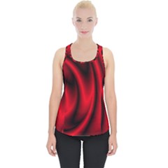 Background Red Color Swirl Piece Up Tank Top