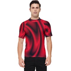 Background Red Color Swirl Men s Short Sleeve Rash Guard by Ravend