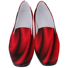 Background Red Color Swirl Women s Classic Loafer Heels by Ravend