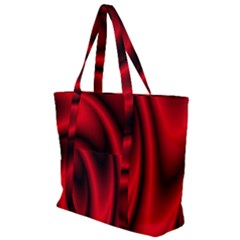 Background Red Color Swirl Zip Up Canvas Bag
